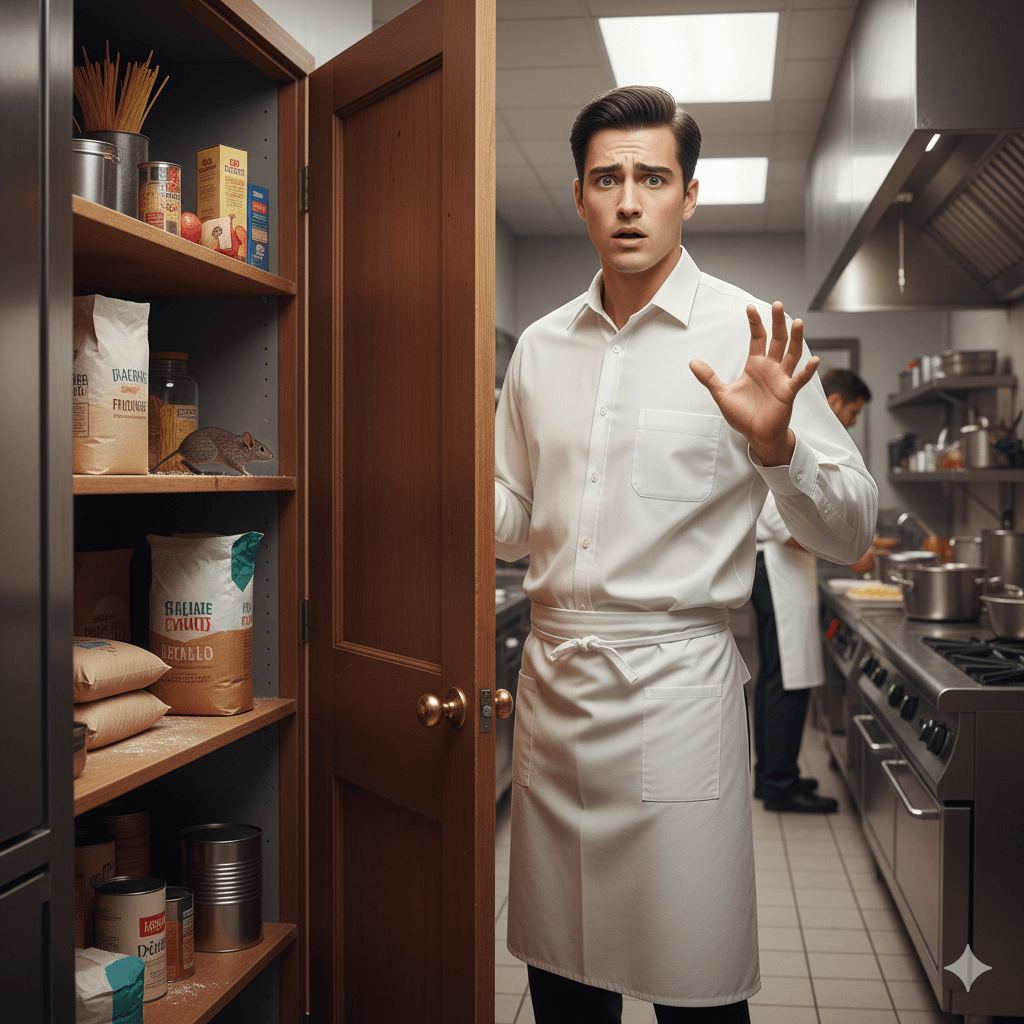 Commercial staff documenting pest sightings for management response