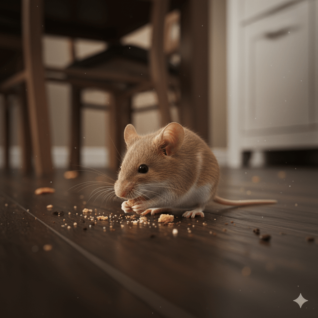 Food and water sources attracting rodents to residential property