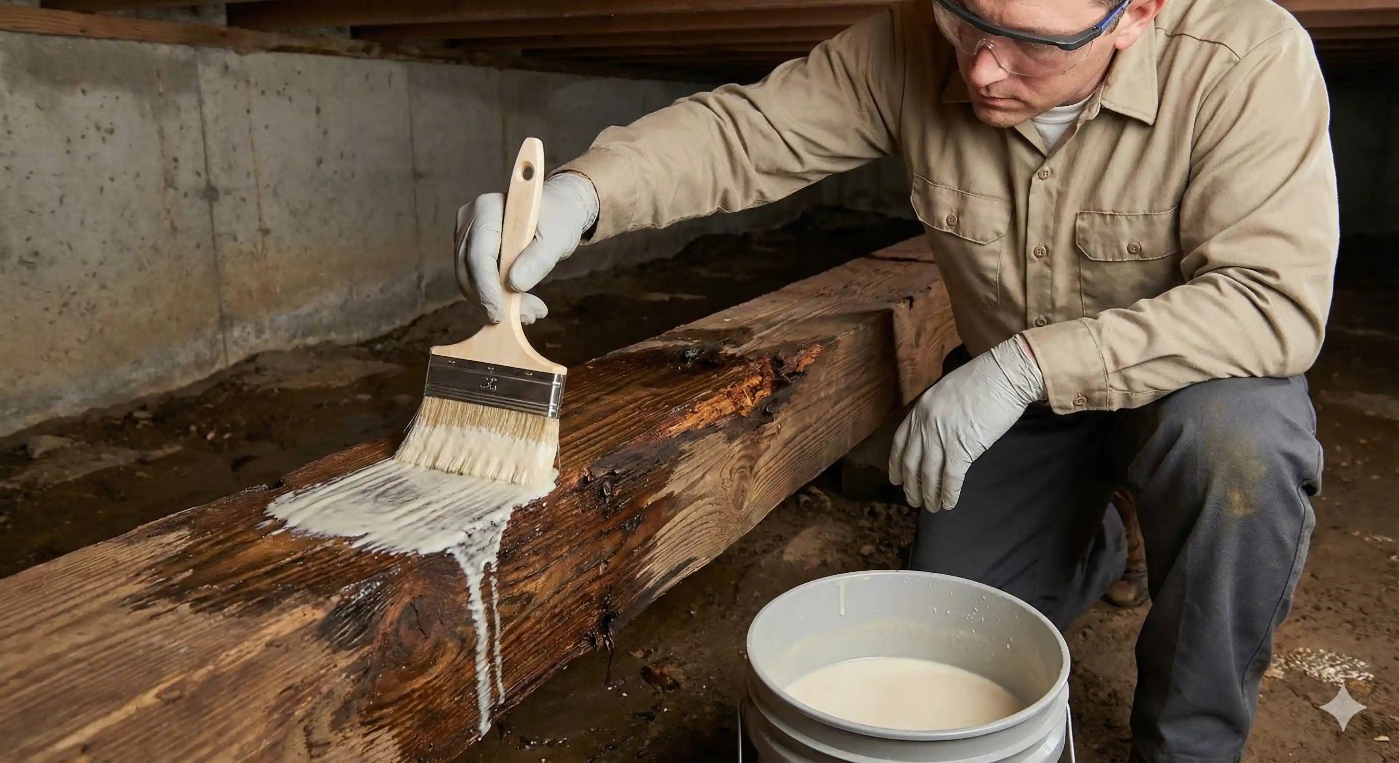 Applying borate wood treatment to structural lumber