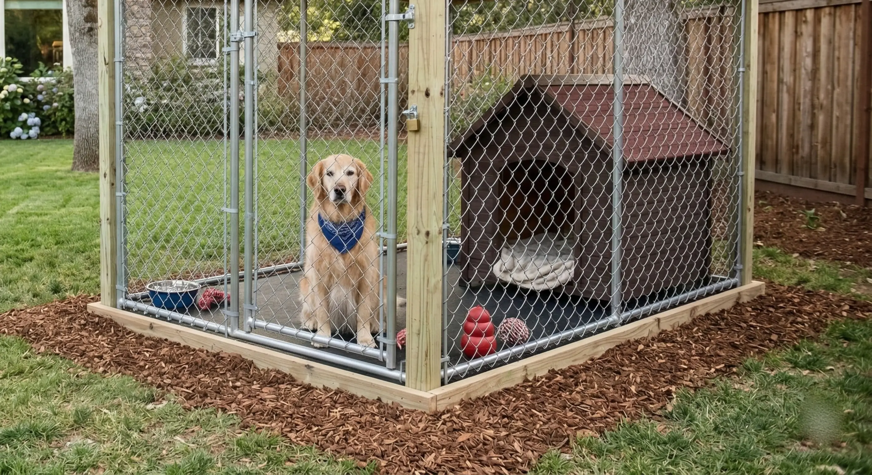 Dog in outdoor area where ticks may attach